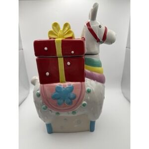 COOKIE JAR Llama  Ceramic 11" TALL  Clean Adorable